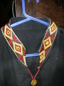 Black Kurta with Embroidered Sleeves