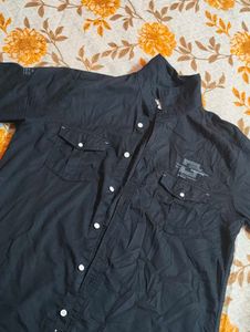 Men's Black Short Sleeve Shirt