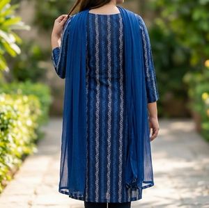 Blue Striped Kurta