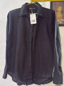 ZARA Black Button-Up Shirt