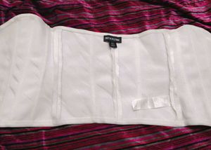 PrettyLittleThing White Corset Top