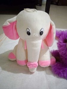 Cute White Elephant Plush Toy