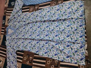 Blue Paisley Print Kurta Set