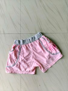 Cute Pink Shorts with Grey Trim