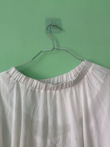 Flowy White Boho Blouse