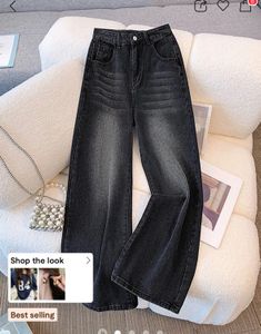 High waisted wide leg jeans