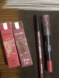 MARS Lip Gloss &amp; Lipstick Set +2 lipliner