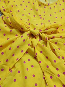 Bright Yellow Polka Dot Top