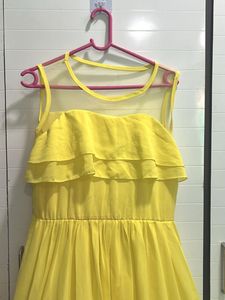 Bright Yellow Ruffled Dress