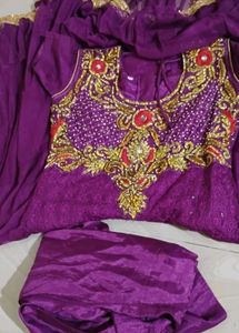 Purple festive dress set