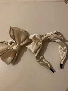 Sparkly Bow Headband & Hair Clip Set