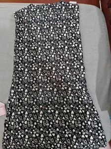 Chic Black &amp; White Heart Print Dress
