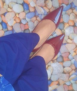 Chic Burgundy Patent Heels