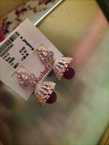 Exquisite Ruby &amp; CZ Jhumka Earrings