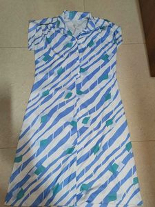 Vintage Blue & White Striped Dress