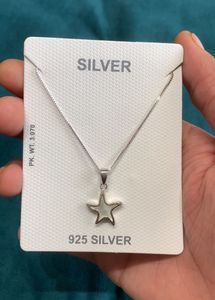 925 Sterling Silver Star Pendant chain