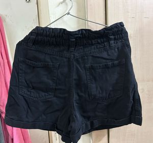 Black Denim Shorts