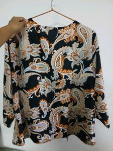 Stylish Paisley Print Open Front Cardigan