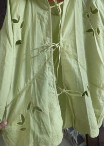 Light Green Embroidered Jacket shirt