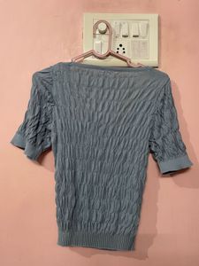 Chic Textured Puff Sleeve Top