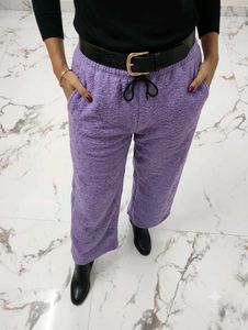 Cozy Lavender Wide Leg Sweatpants