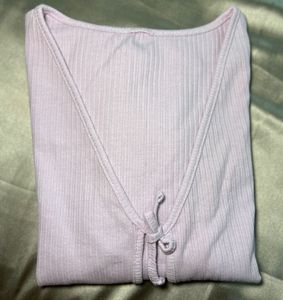 Light lavender Ribbed cardigan