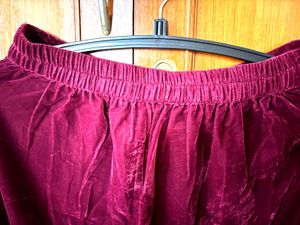 Exquisite Maroon Velvet pant