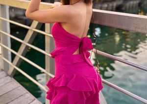 Girl Pink Bodycon Drawstring Dress