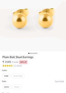Gold Ball Stud Earrings from palmonas