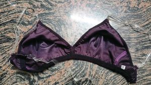 Purple Invisible Strapless bra.