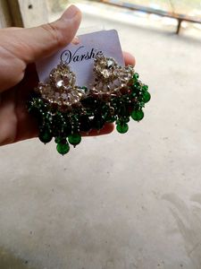 Elegant Emerald Dangle Earrings