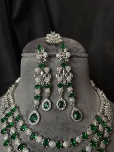 Emerald &amp; Diamond Necklace Set 💫♥️