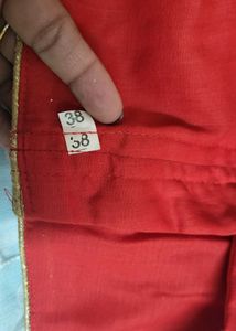 Red Embroidered Sari Blouse Never Used