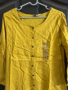 Yellow Kurta with Sequins