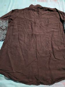 Brown Kurta with Decorative Sleeves