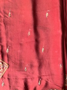 Pure Crepe Sozni handwork saree