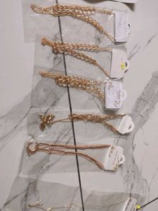 golden layered  necklaces  set of 6
