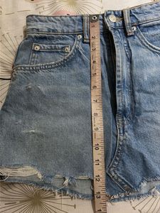 ZARA Light Wash Denim Skirt