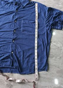 THE SHOP TK Blue Short Sleeve Button-Up Shirt
