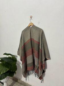 Striped Poncho Shawl