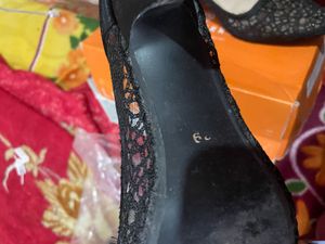 Elegant Black Lace Stiletto Heels