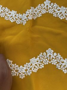 Stylish Mustard Kurta with White Embroidery