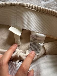 H&amp;M Beige Slit-Hem Pants