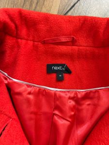 Vibrant Red Wool Blend Coat from Next