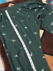 Green Bird Print Dress