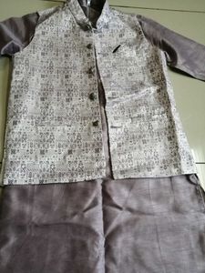 Men's Ethnic Kurta with Nehru Jacket