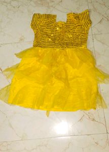 Sparkly Yellow Party Dress