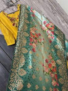 Yellow Kurti With Dupatta
