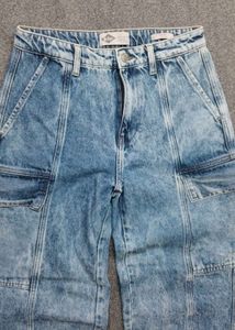 Lee Cooper Stylish Wide-Leg Cargo Jeans