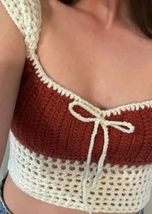 Crocheted milkmaid Crop Top
